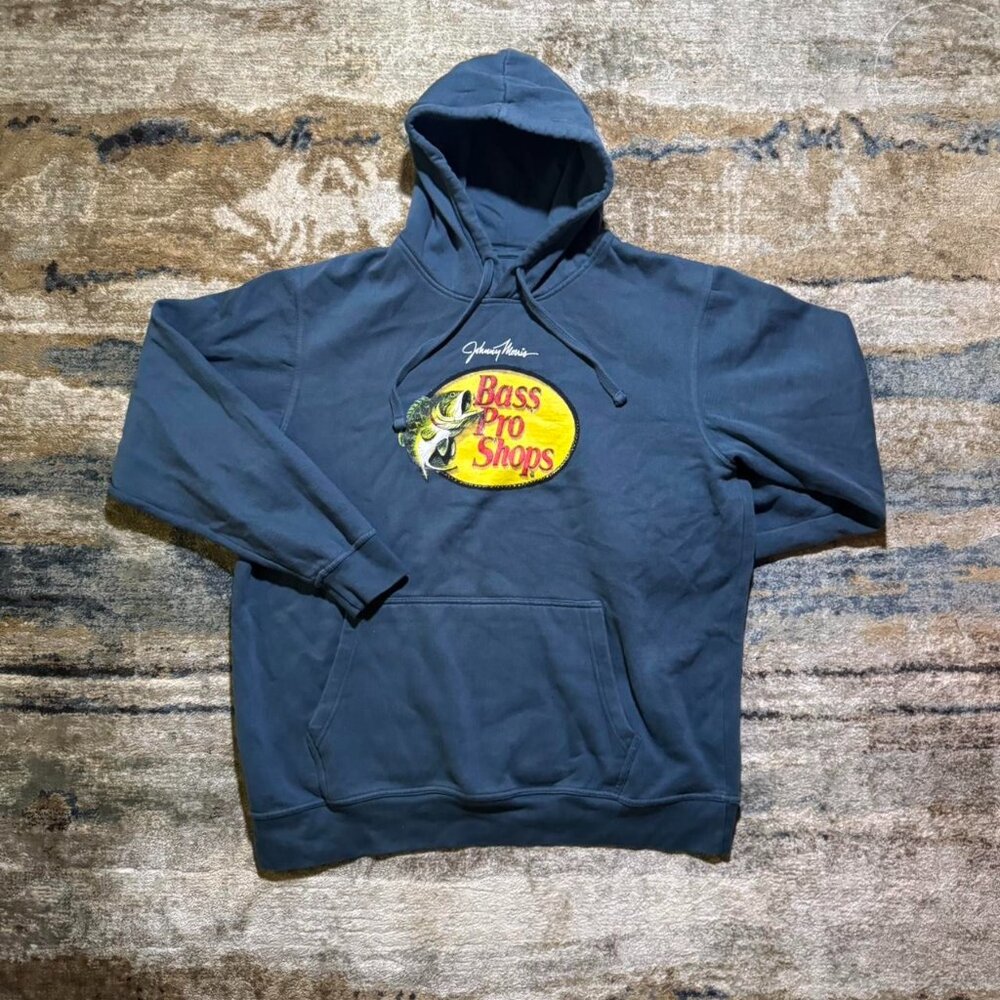 Navy Bass Pro Shop Hoodie Large